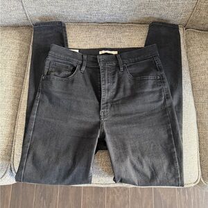 Levi’s Mile High Super Skinny Black Jeans